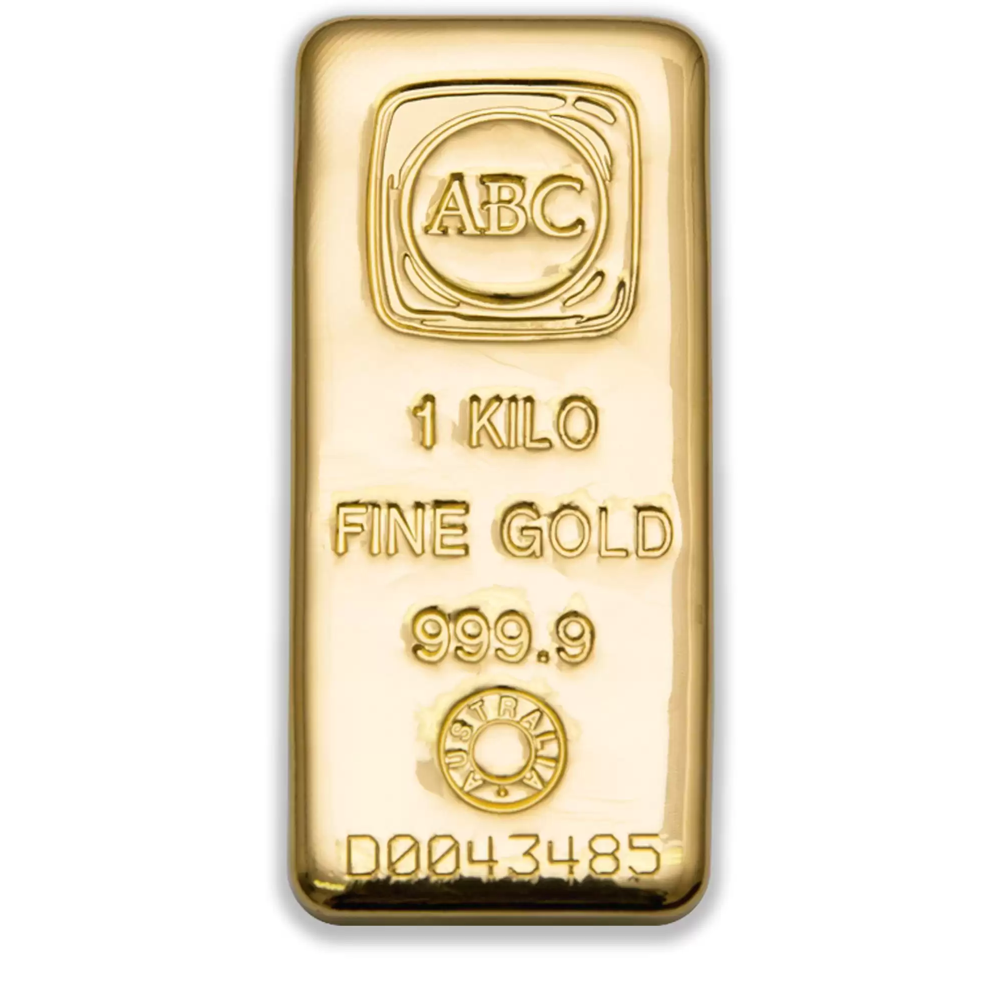  1kg ABC Cast Gold Bullion Bar 9999 Purity