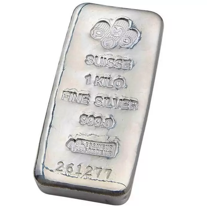 Silver Bullion Bars 1kg PAMP Cast Silver Bar
