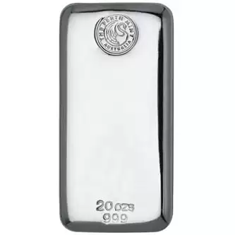 Silver Bullion Bars 20 ozt Perth Mint Cast Silver Bullion Bar 999 Purity