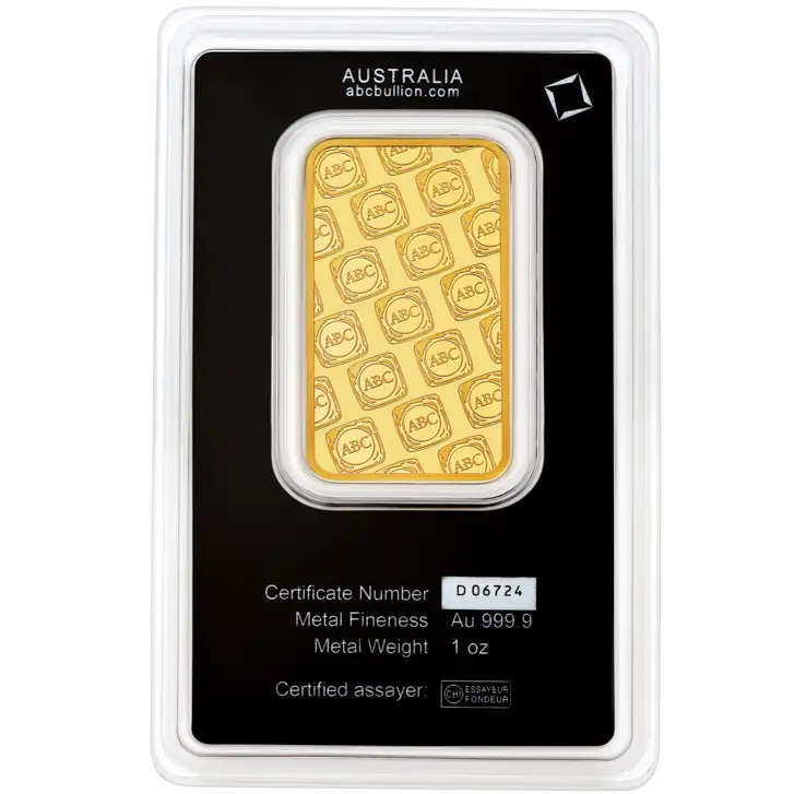 1oz ABC Bullion Minted Gold Tablet