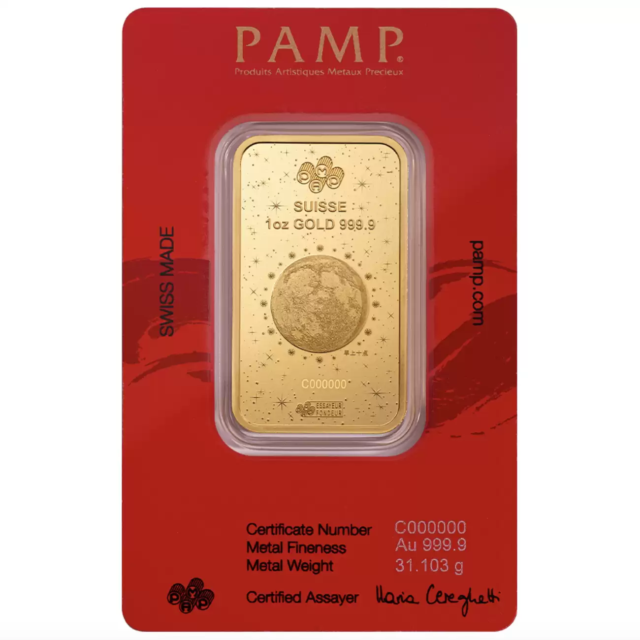  1oz PAMP Gold Snake 2025 Minted Tablet 99.99%
