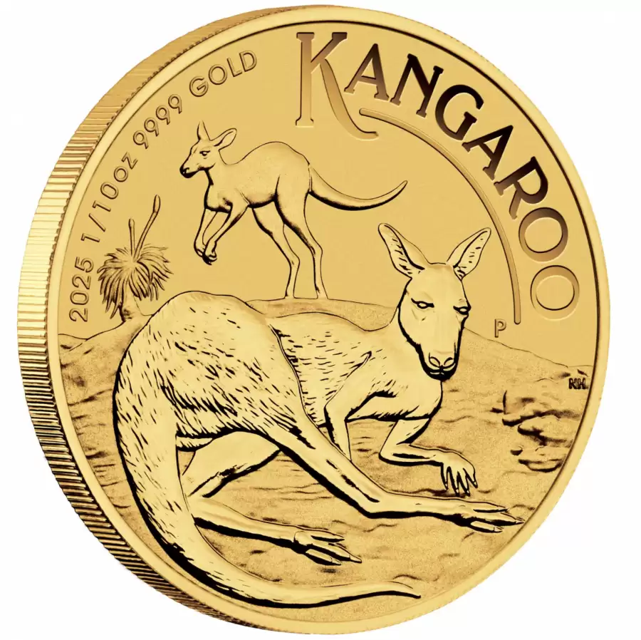  1/10oz Perth Mint Kangaroo Minted Coin Gold